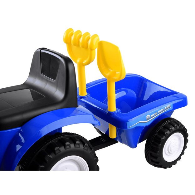 Vaikiškas paspiriamas traktorius su priekaba New Holland
