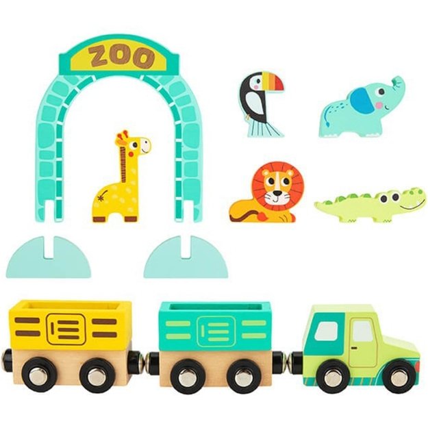 Medinė traukinių trasa lentoje „Zoo“, Tooky Toy
