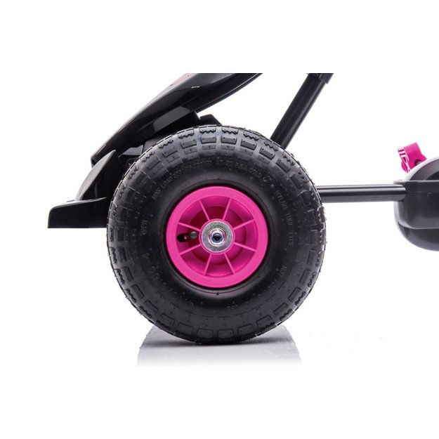 Velomobilis su pedalais Go-kart G18, rožinis