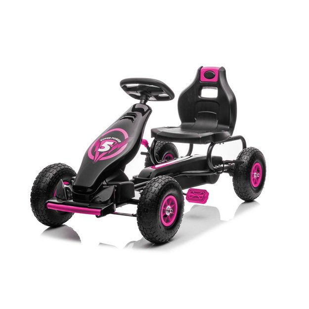 Velomobilis su pedalais Go-kart G18, rožinis