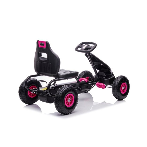 Velomobilis su pedalais Go-kart G18, rožinis