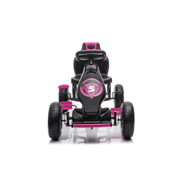 Velomobilis su pedalais Go-kart G18, rožinis