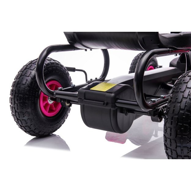 Velomobilis su pedalais Go-kart G18, rožinis