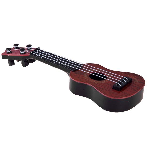 Mini gitara vaikams 25 cm, tamsiai ruda