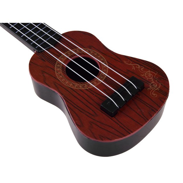 Mini gitara vaikams 25 cm, tamsiai ruda