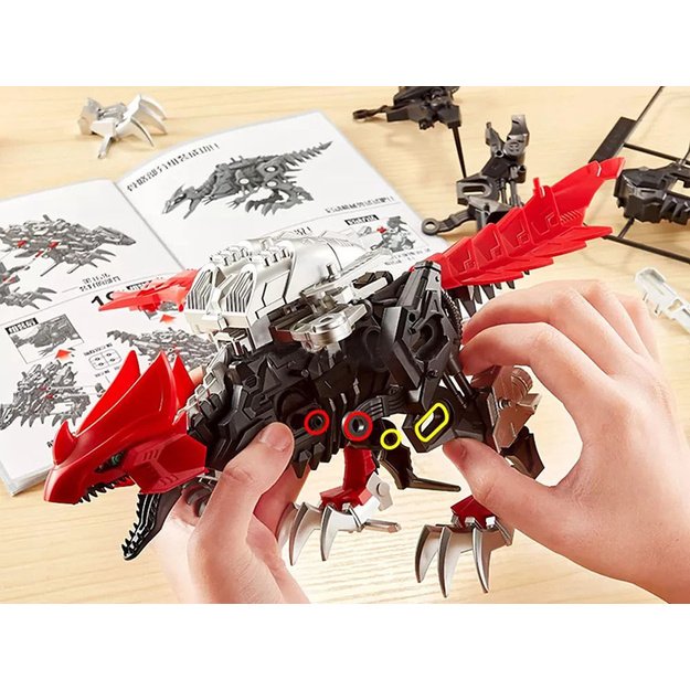 Interaktyvus konstruktorius dinozauras “RAPTOR”