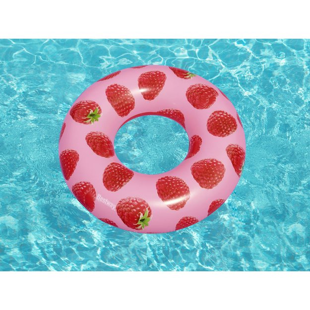 Didelis plaukimo ratas 119 cm, Bestway,  braškė