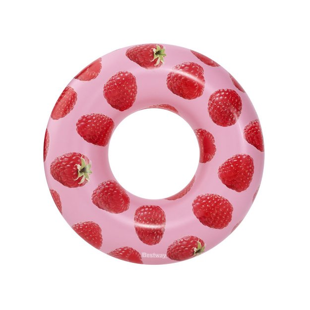 Didelis plaukimo ratas 119 cm, Bestway,  braškė