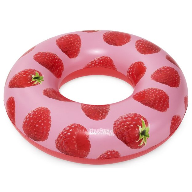 Didelis plaukimo ratas 119 cm, Bestway,  braškė