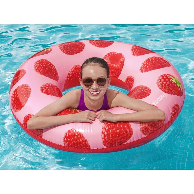 Didelis plaukimo ratas 119 cm, Bestway,  braškė