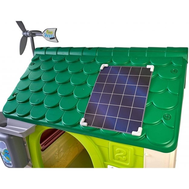 Žaidimų namelis su saulės baterija, eco rūšiavimu ir vėjo malūnėliu, Feber