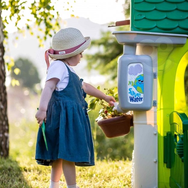 Žaidimų namelis su saulės baterija, eco rūšiavimu ir vėjo malūnėliu, Feber
