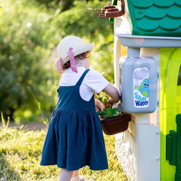 Žaidimų namelis su saulės baterija, eco rūšiavimu ir vėjo malūnėliu, Feber