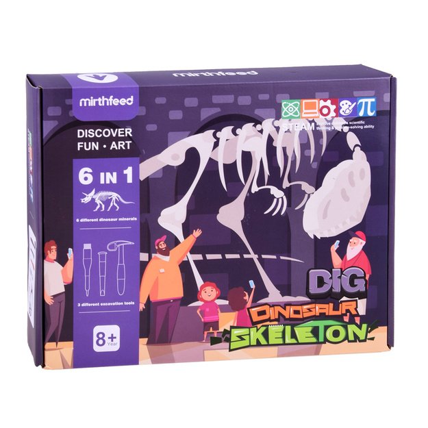 Archeologinių kasinėjimų rinkinys 6in1 „Dinozaurai“ 