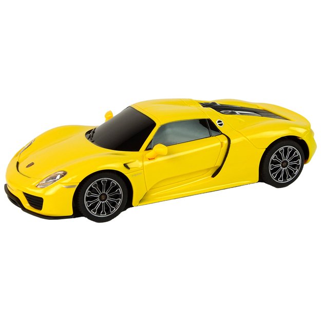 Nuotoliniu būdu valdomas automobilis Porsche 918, geltonas