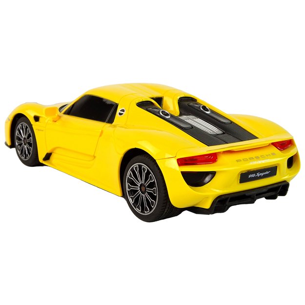 Nuotoliniu būdu valdomas automobilis Porsche 918, geltonas