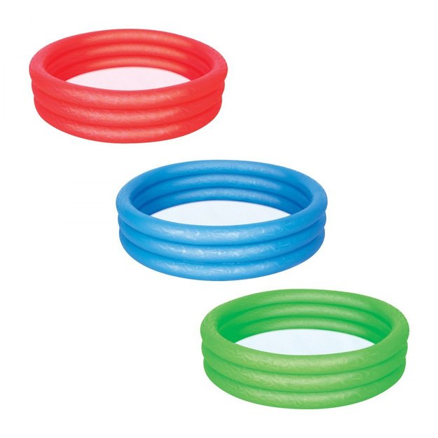 Pripučiamas baseinas vaikams 102x25cm Bestway, raudonas