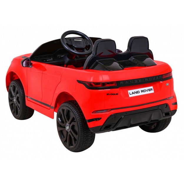 Vienvietis elektromobilis Range Rover Evoque, raudonas