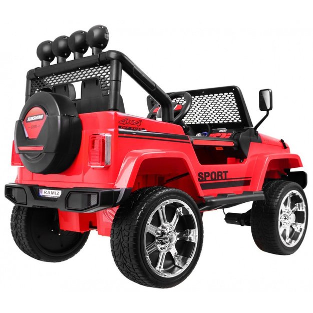 Vienvietis elektrinis džipas vaikams Raptor Drifter 4x4, raudonas