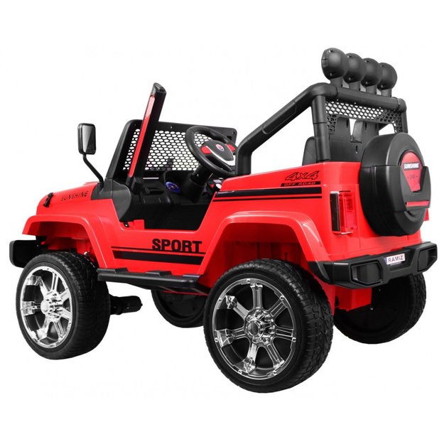 Vienvietis elektrinis džipas vaikams Raptor Drifter 4x4, raudonas