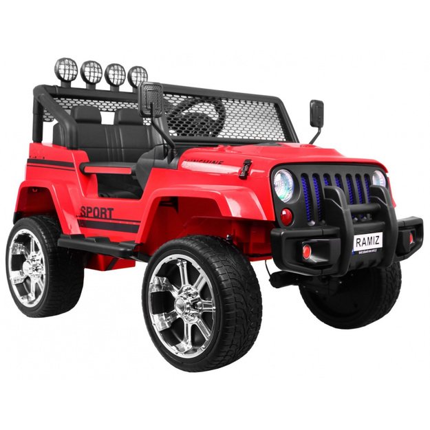 Vienvietis elektrinis džipas vaikams Raptor Drifter 4x4, raudonas