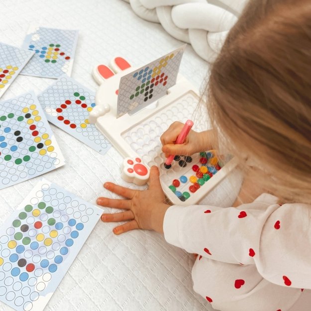 Montessori magnetinė lenta MagPad, WOOPIE, zuikis, rožinis