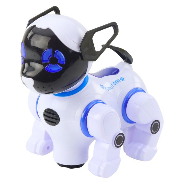 Nuotoliniu būdu valdomas robotas šuo, baltas 1