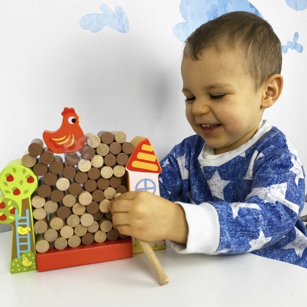 Arkadinis žaidimas „Krentanti medinė vištų ferma“, TOOKY TOY 4