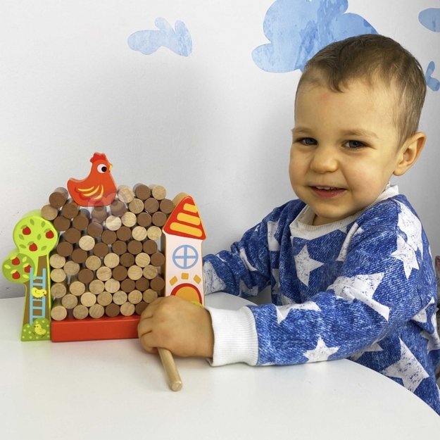 Arkadinis žaidimas „Krentanti medinė vištų ferma“, TOOKY TOY 7