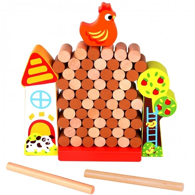 Arkadinis žaidimas „Krentanti medinė vištų ferma“, TOOKY TOY 13