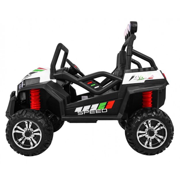 Dvivietis elektromobilis 4x4 bagis Grand Buggy, baltas