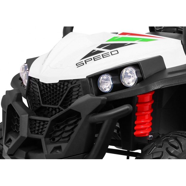 Dvivietis elektromobilis 4x4 bagis Grand Buggy, baltas