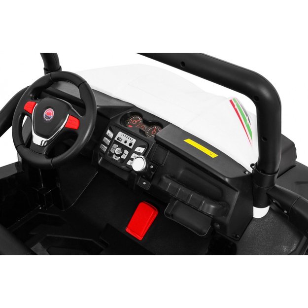 Dvivietis elektromobilis 4x4 bagis Grand Buggy, baltas