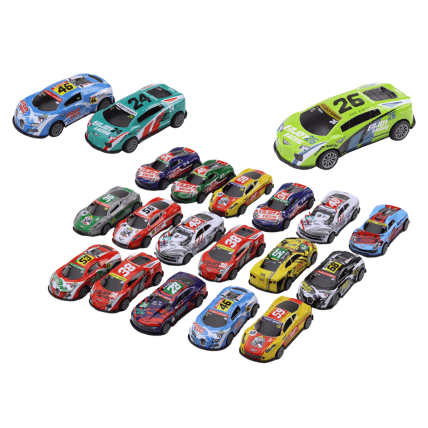 Žaislinių lenktyninių sportinių automobilių rinkinys 1:64 20 vnt. 5