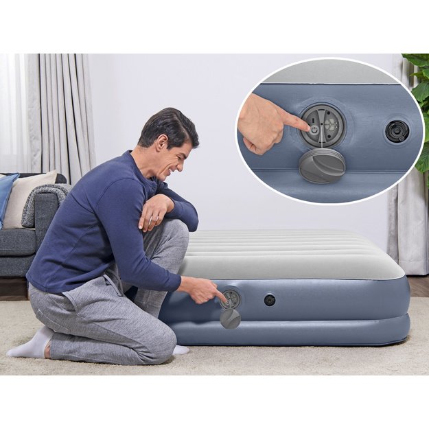 Dvivietis pripučiamas čiužinys su elektriniu siurbliu 203x152x36cm, Bestway