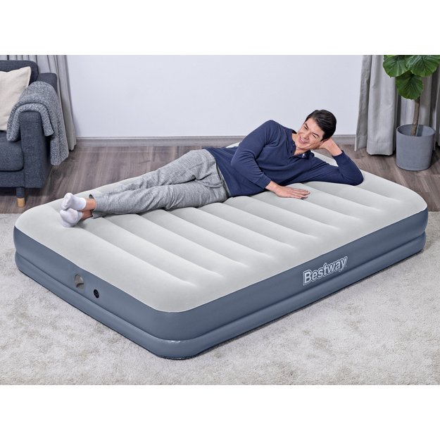 Dvivietis pripučiamas čiužinys su elektriniu siurbliu 203x152x36cm, Bestway