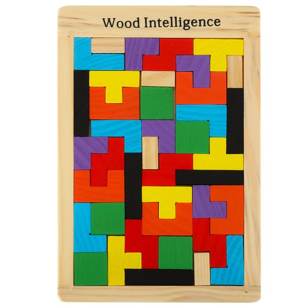 Medinė dėlionė ,,Tetris", 40vnt.