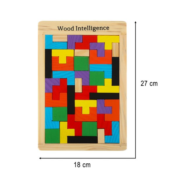 Medinė dėlionė ,,Tetris", 40vnt.