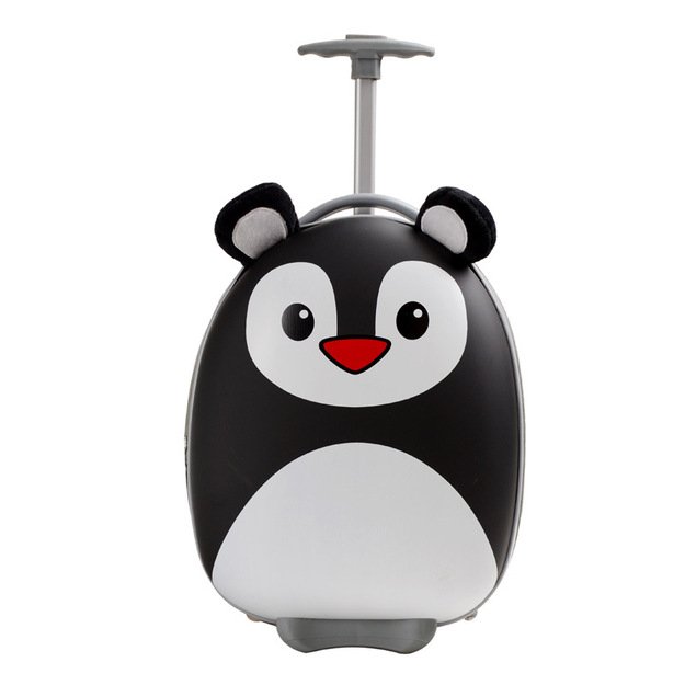 Vaikiškas kelioninis lagaminas ant ratukų, pingvinas