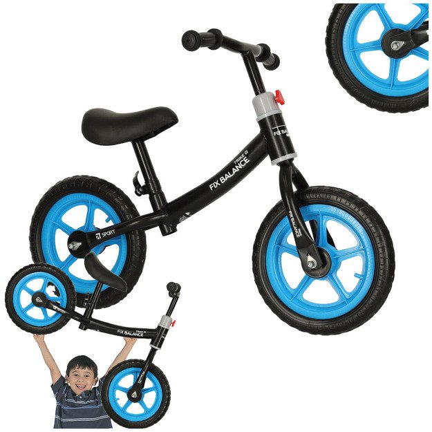Balansinis dviratis vaikams, juodas, Trike Fix Balance