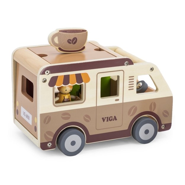 Medinis kavos ir užkandžių automobilis su priedais, VIGA