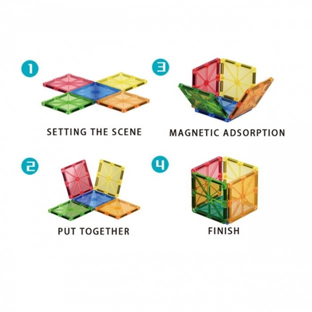 Magnetinės Montessori konstruktorius, WOOPIE 10