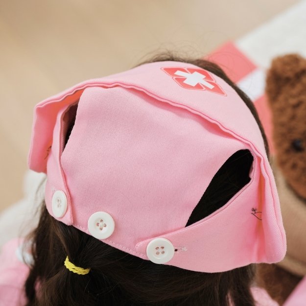 Mažojo slaugytojo apranga su kepure, rožinė, VIGA 4