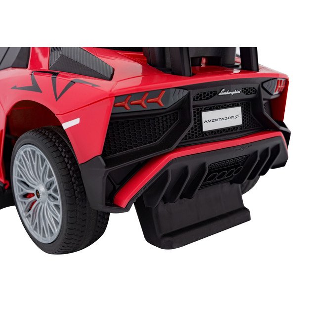 Paspiriama mašinėlė - stumdukas Lamborghini Aventador SV  vaikams, raudona