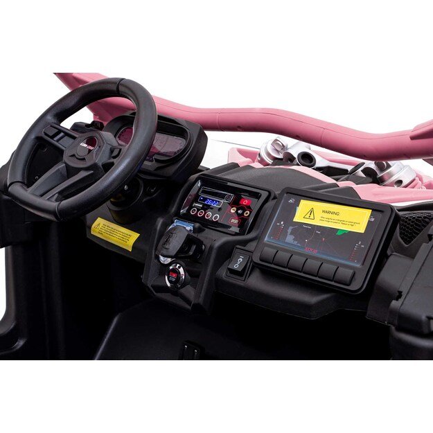 Dvivietis elektromobilis bagis Maverick Turbo RR, rožinis