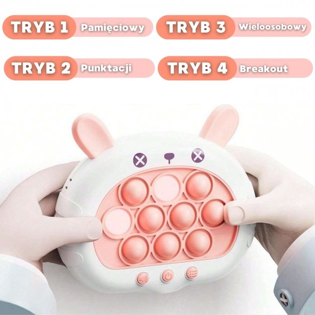 Antistresinis žaidimas POP IT su garso efektais, zuikis, WOOPIE 2 Antistresinis žaidimas POP IT su garso efektais, zuikis, WOOPIE 2