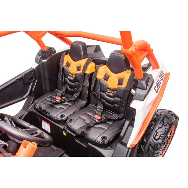 Dvivietis elektromobilis 4x4 bagis Can-am RS DK-CA001, oranžinis 11