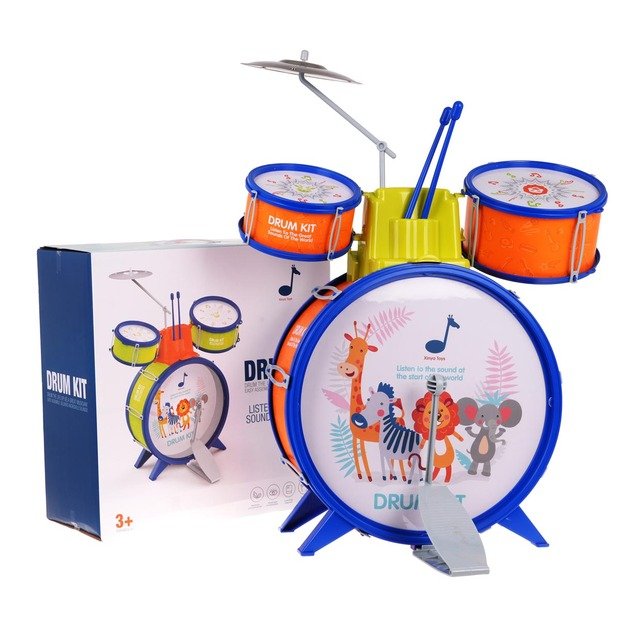 Spalvotas būgnų rinkinys vaikams „Safari Percussion“ 