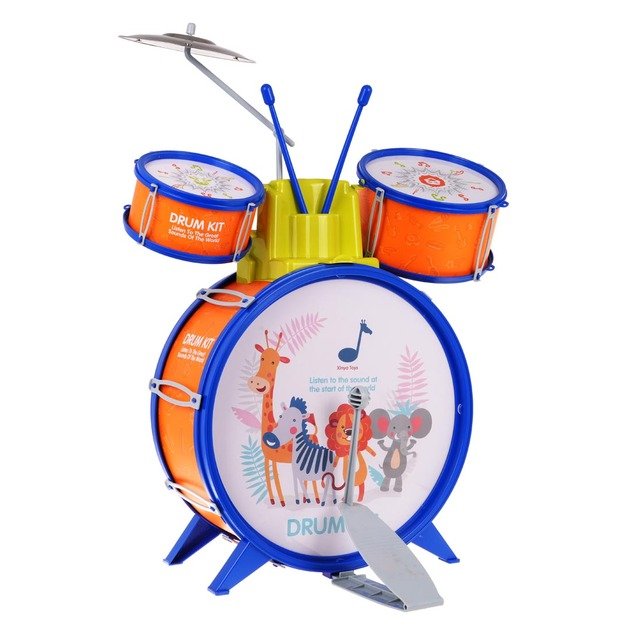 Spalvotas būgnų rinkinys vaikams „Safari Percussion“ 