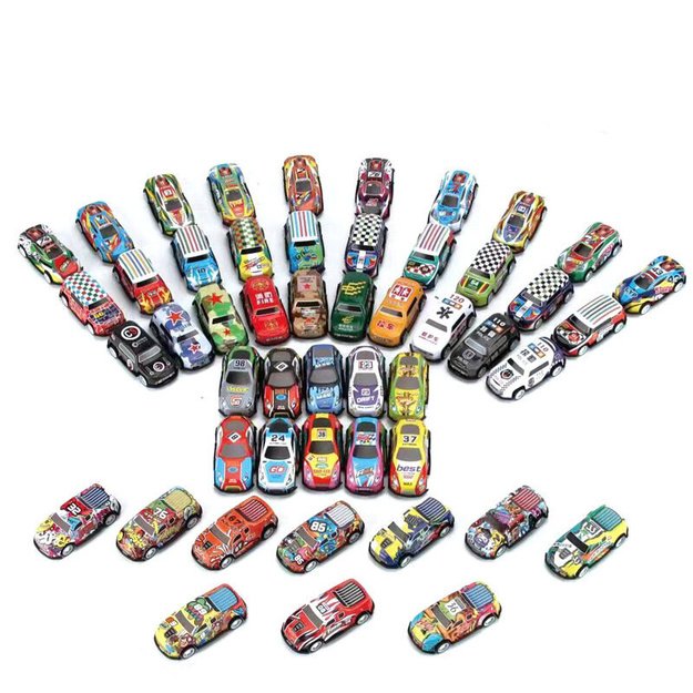 Spalvotų automobilių modeliukų rinkinys 25 el.